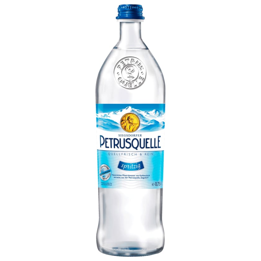 Siegsdorfer Petrusquelle Mineralwasser spritzig 0,75l